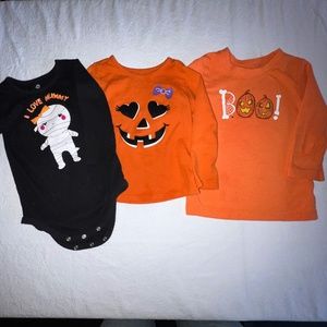 Chick Pea Pajamas 18 Months & Shirts Halloween Bundle